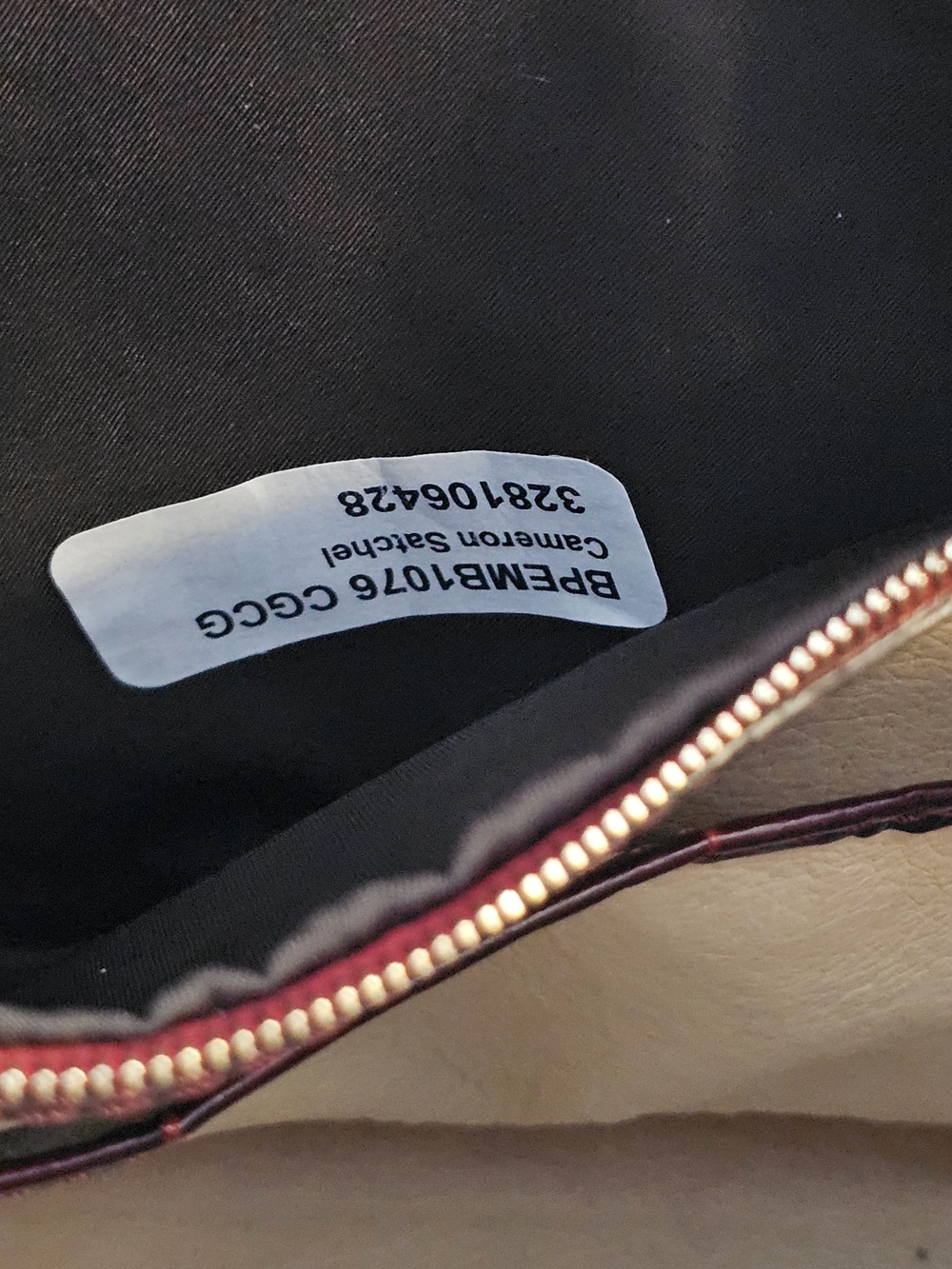 Dooney & Bourke Red Croc-Embossed Leather Satchel. No Crossbody Strap. - Picture 12 of 14